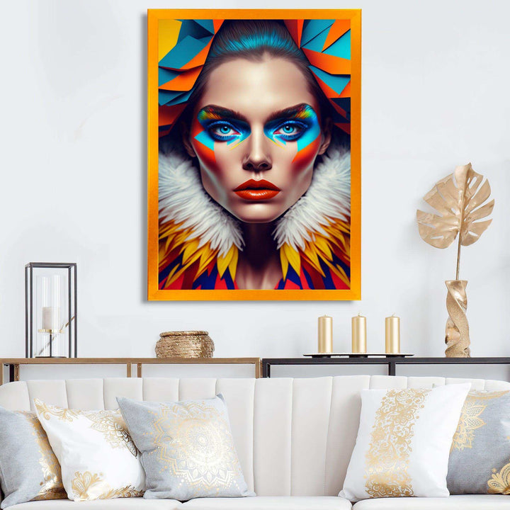 Colorful Sensual Woman In Fur Coat I
