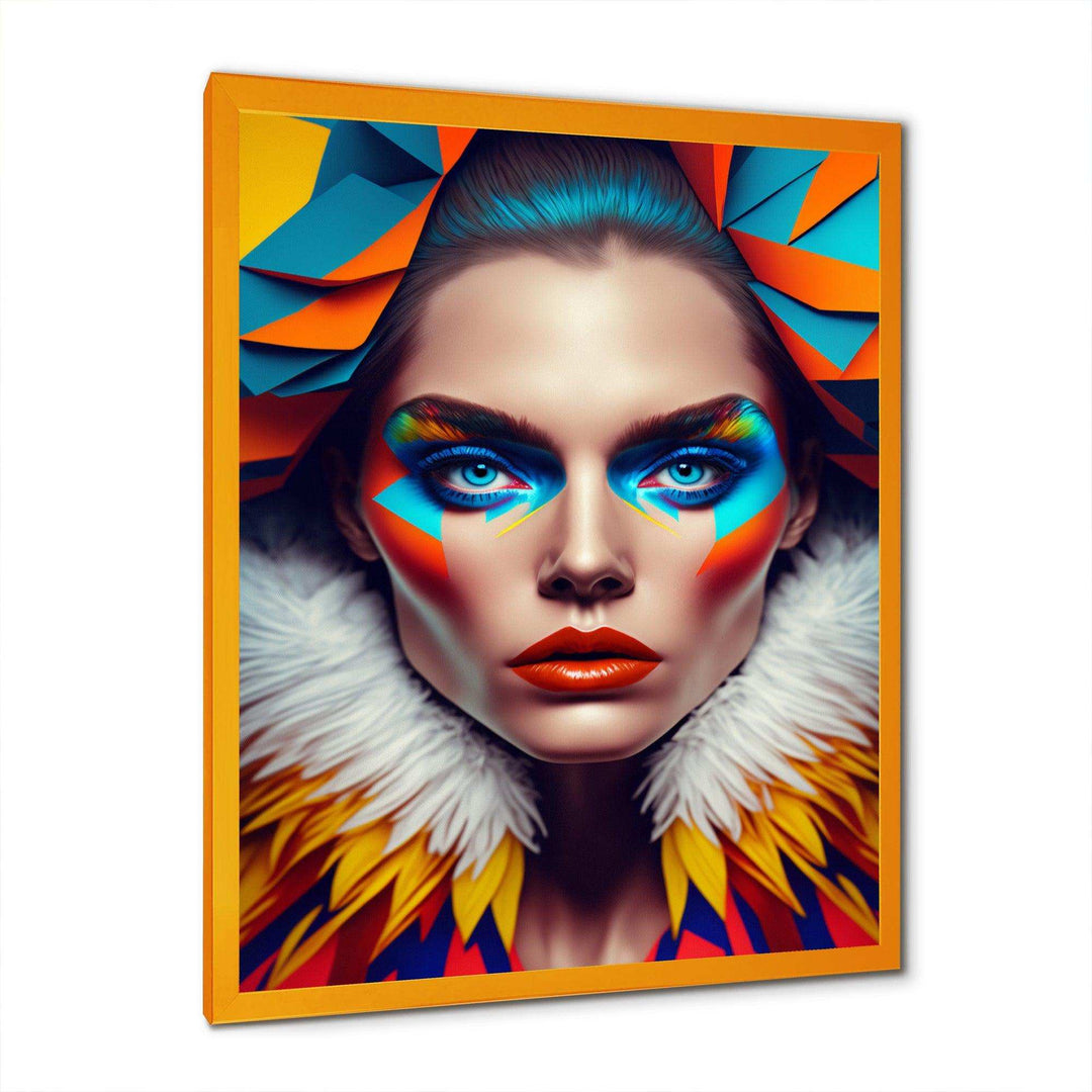 Colorful Sensual Woman In Fur Coat I