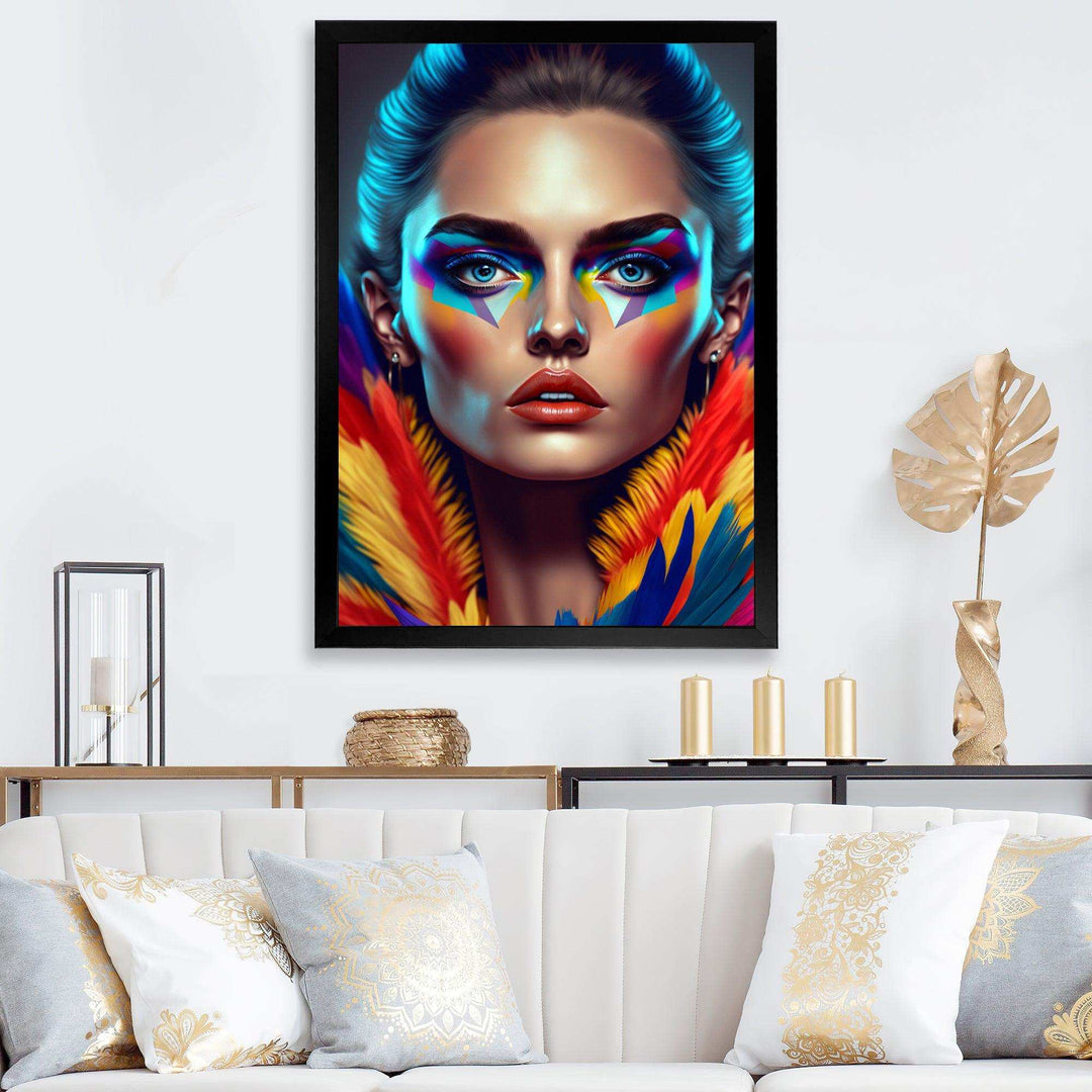 Colorful Sensual Woman In Fur Coat III