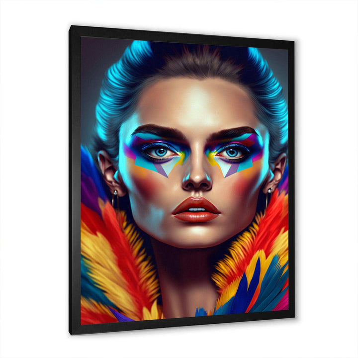 Colorful Sensual Woman In Fur Coat III