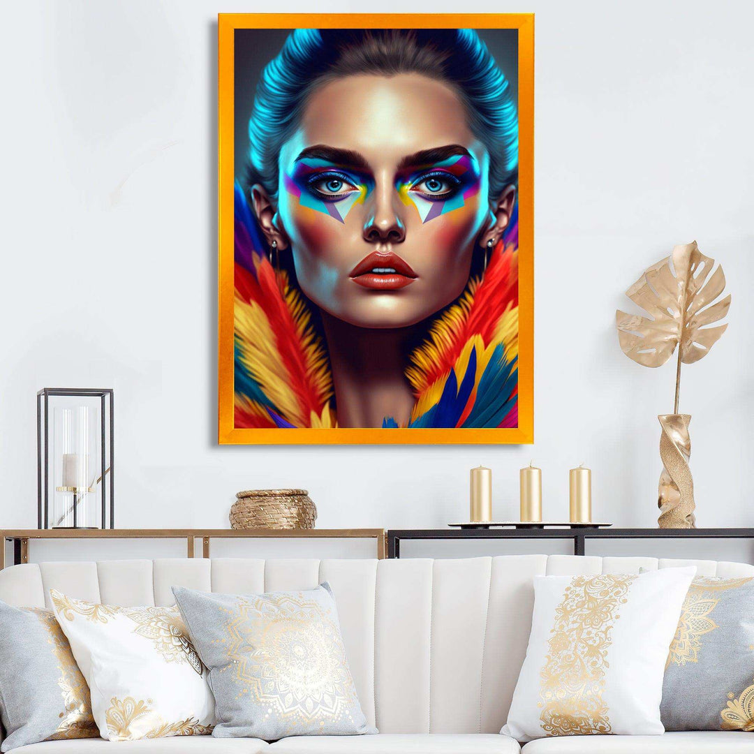 Colorful Sensual Woman In Fur Coat III