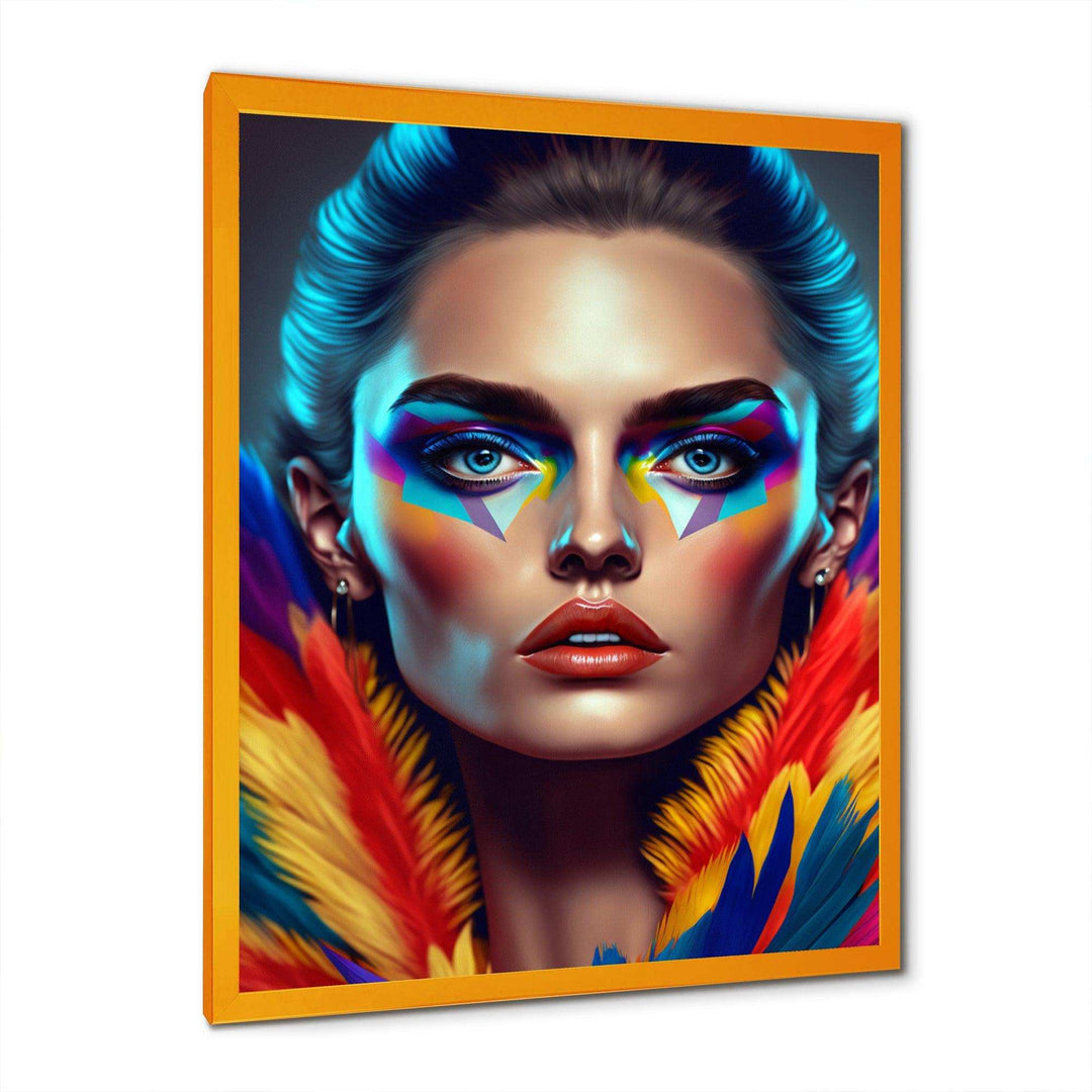 Colorful Sensual Woman In Fur Coat III