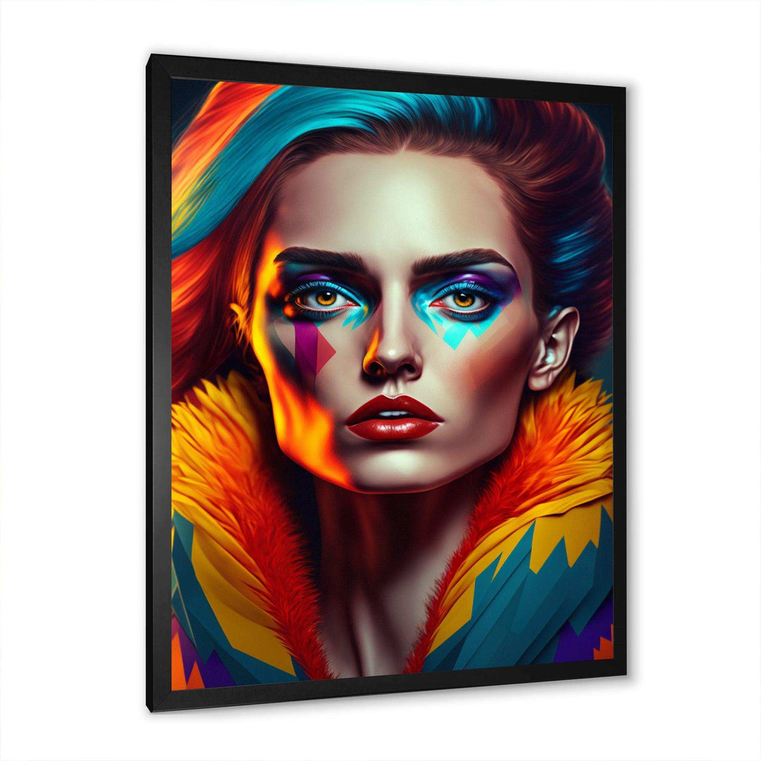 Colorful Sensual Woman In Fur Coat IV