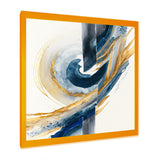 Blue And Gold Swirl Abstract V