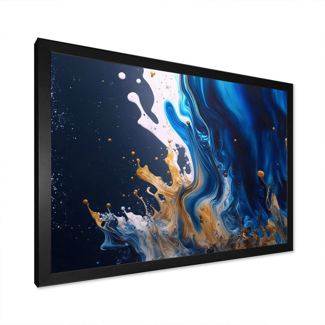 Ice Paint Splash I - Modern Living Room Wall Decor