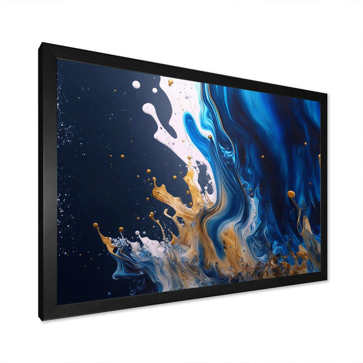 Ice Paint Splash I - Modern Living Room Wall Decor