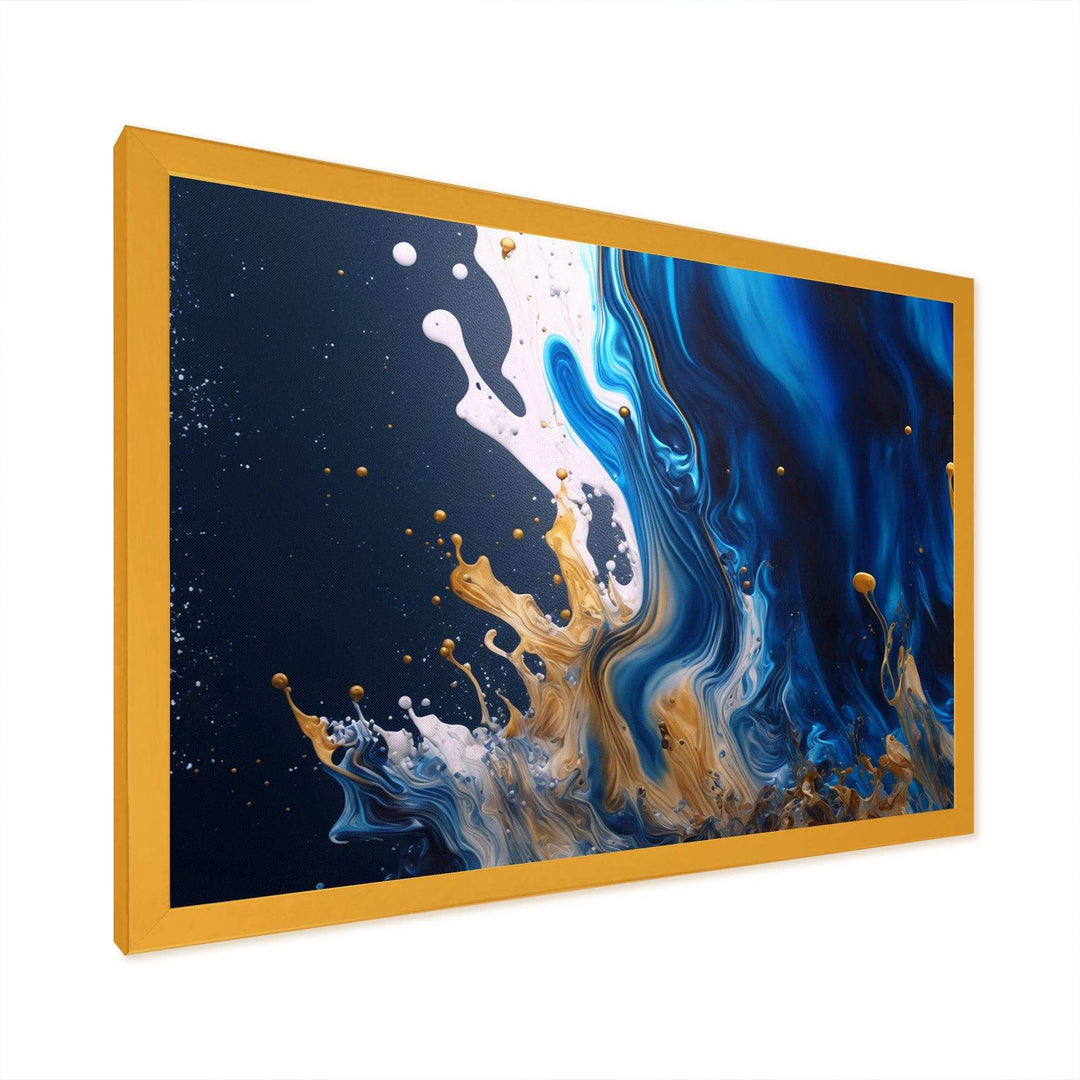 Ice Paint Splash I - Modern Living Room Wall Decor