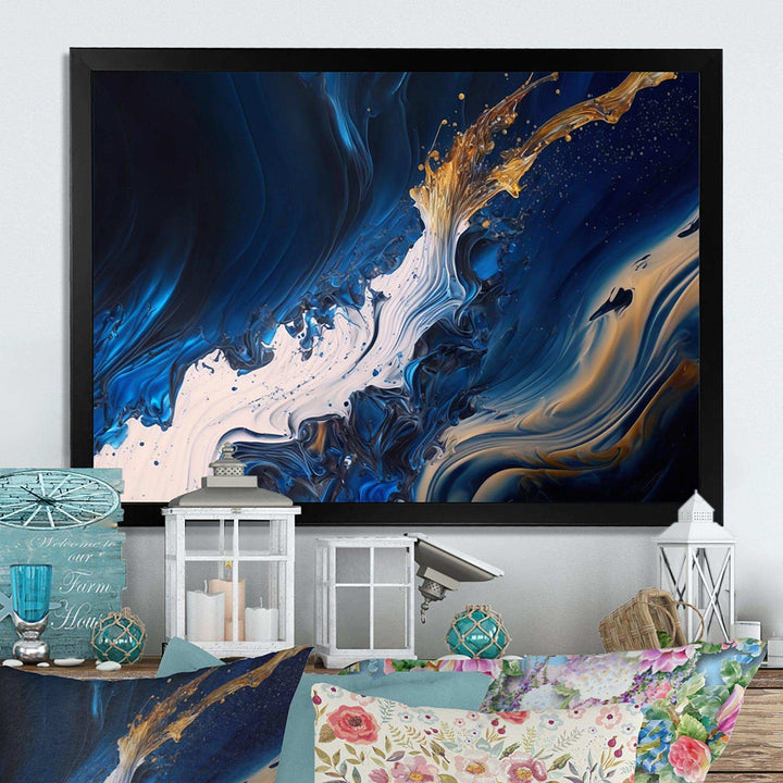 Ice Paint Splash II - Modern Bedroom Wall Art