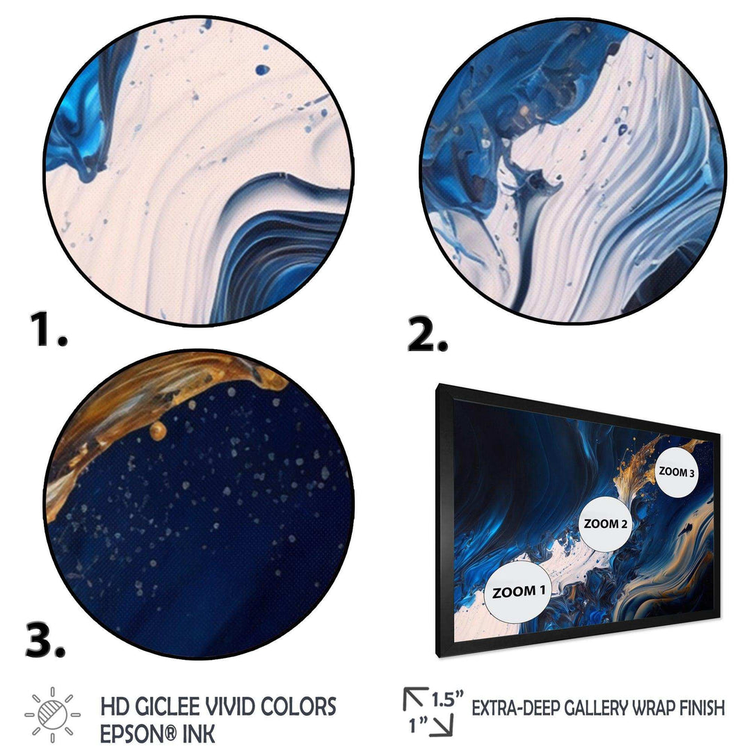 Ice Paint Splash II - Modern Bedroom Wall Art