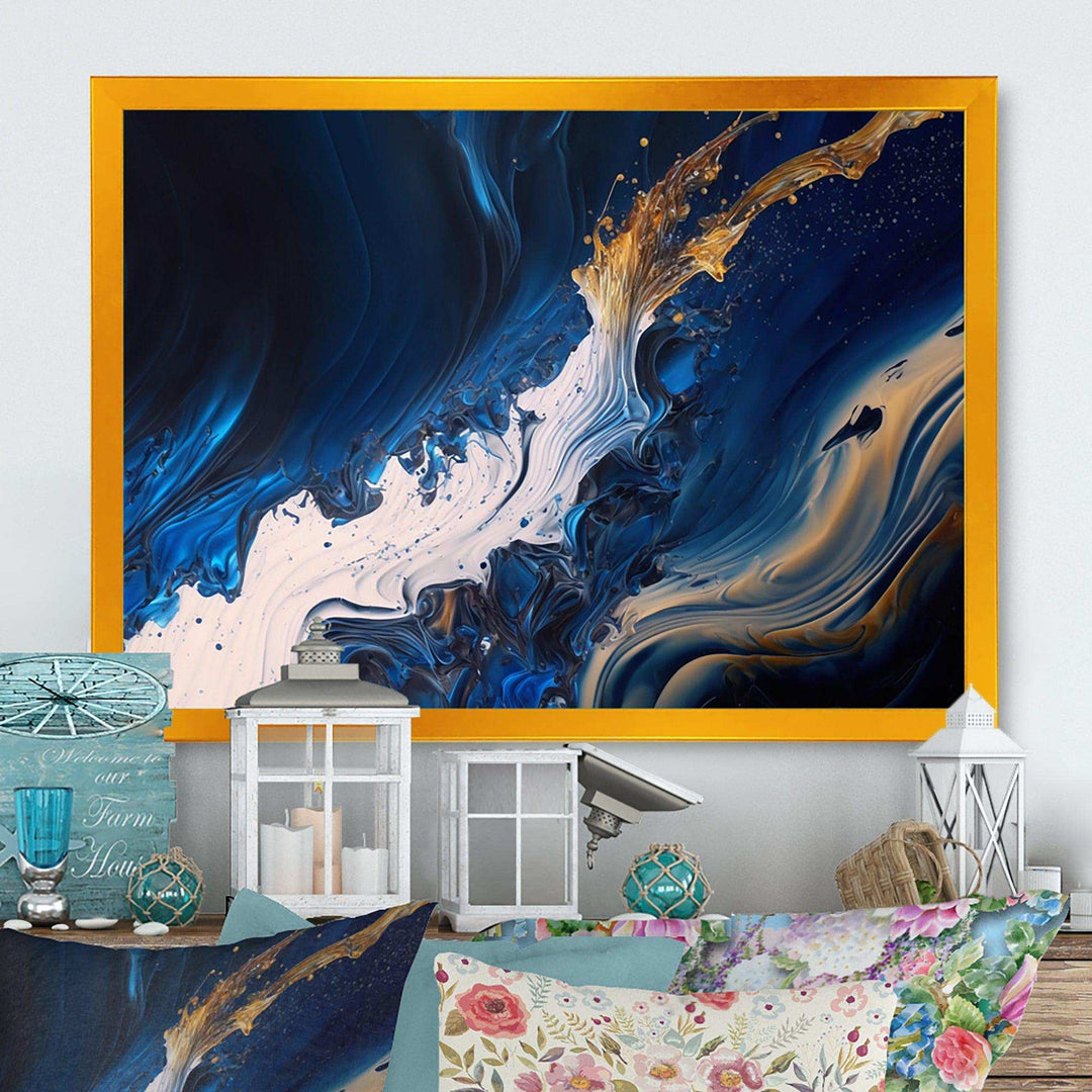 Ice Paint Splash II - Modern Bedroom Wall Art