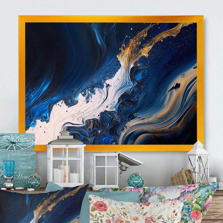 Ice Paint Splash II - Modern Bedroom Wall Art