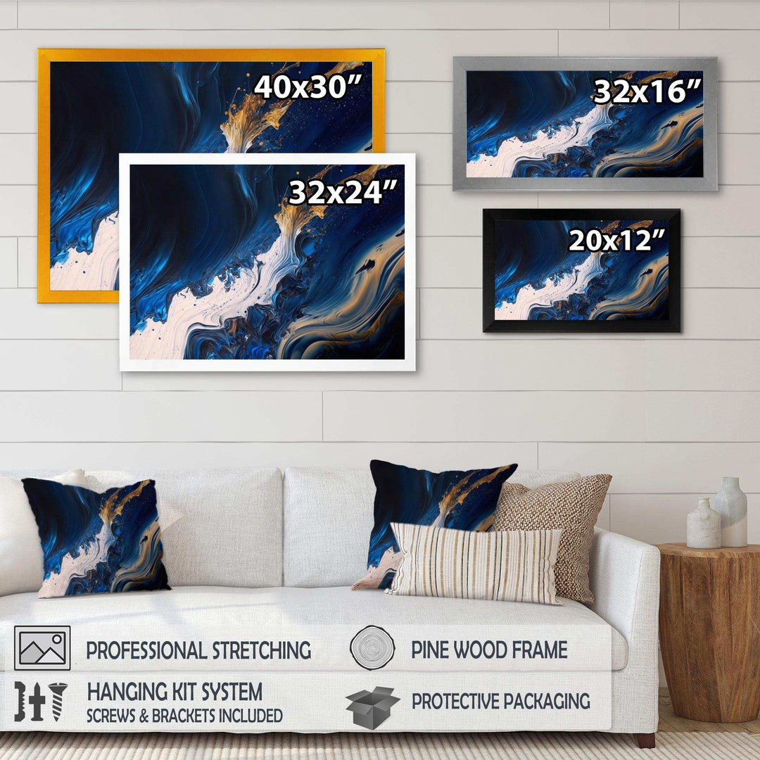 Ice Paint Splash II - Modern Bedroom Wall Art