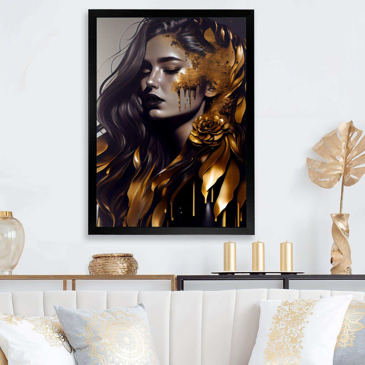Gold And Black Woman I