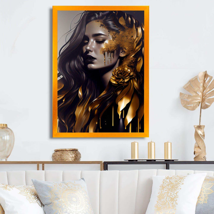 Gold And Black Woman I