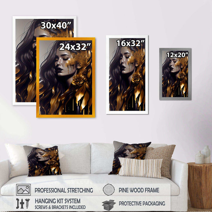 Gold And Black Woman I