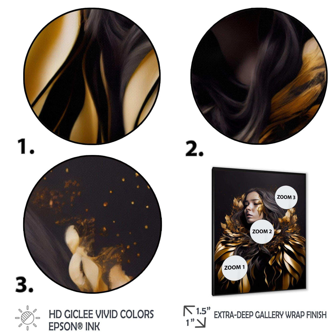 Gold And Black Sensual Woman III