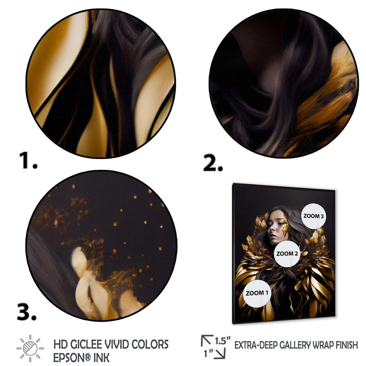 Gold And Black Sensual Woman III