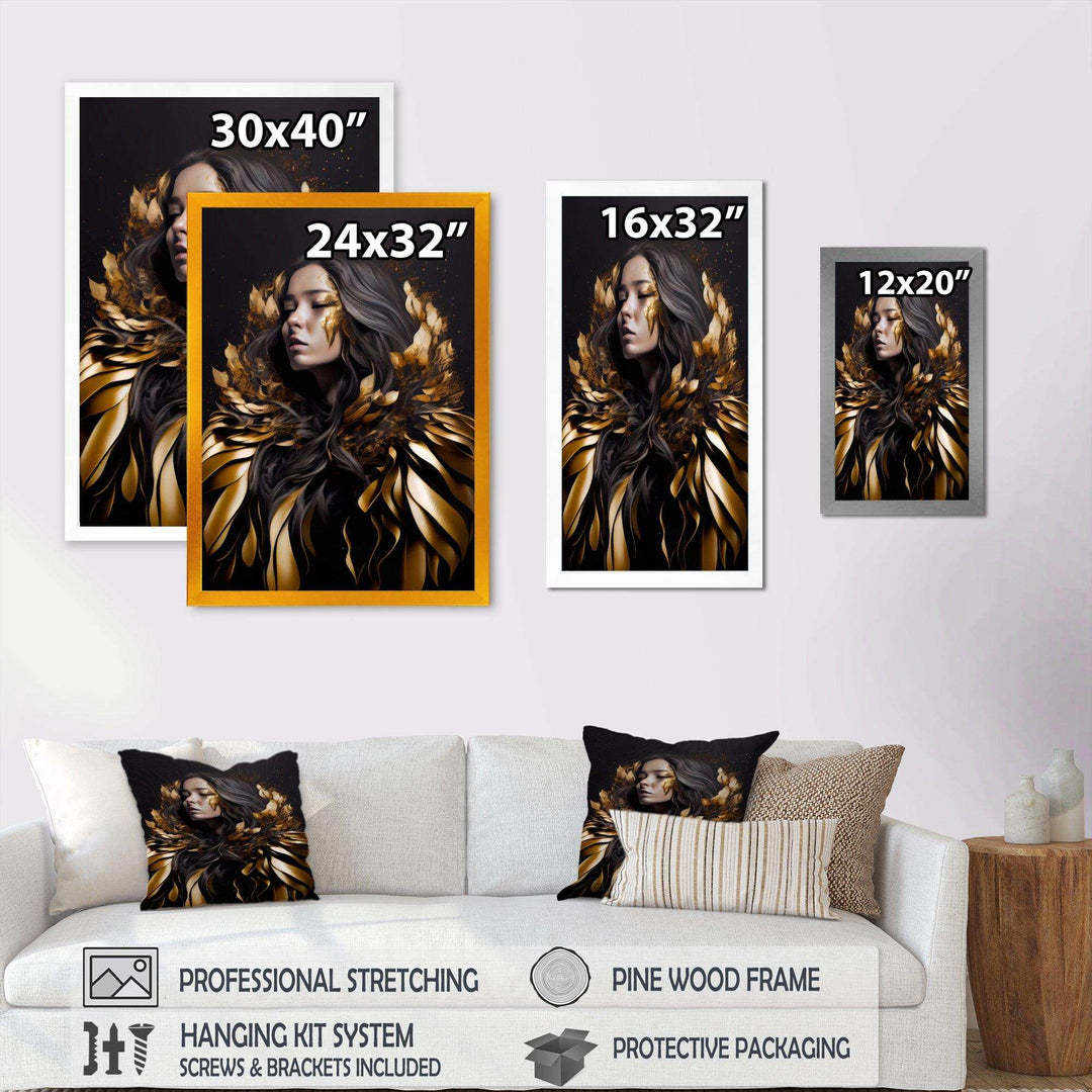 Gold And Black Sensual Woman III