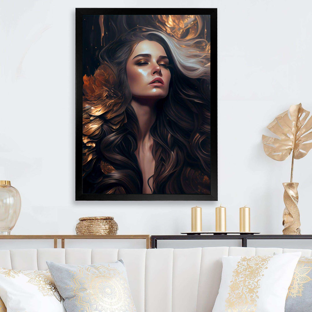 Gold And Black Sensual Woman IV