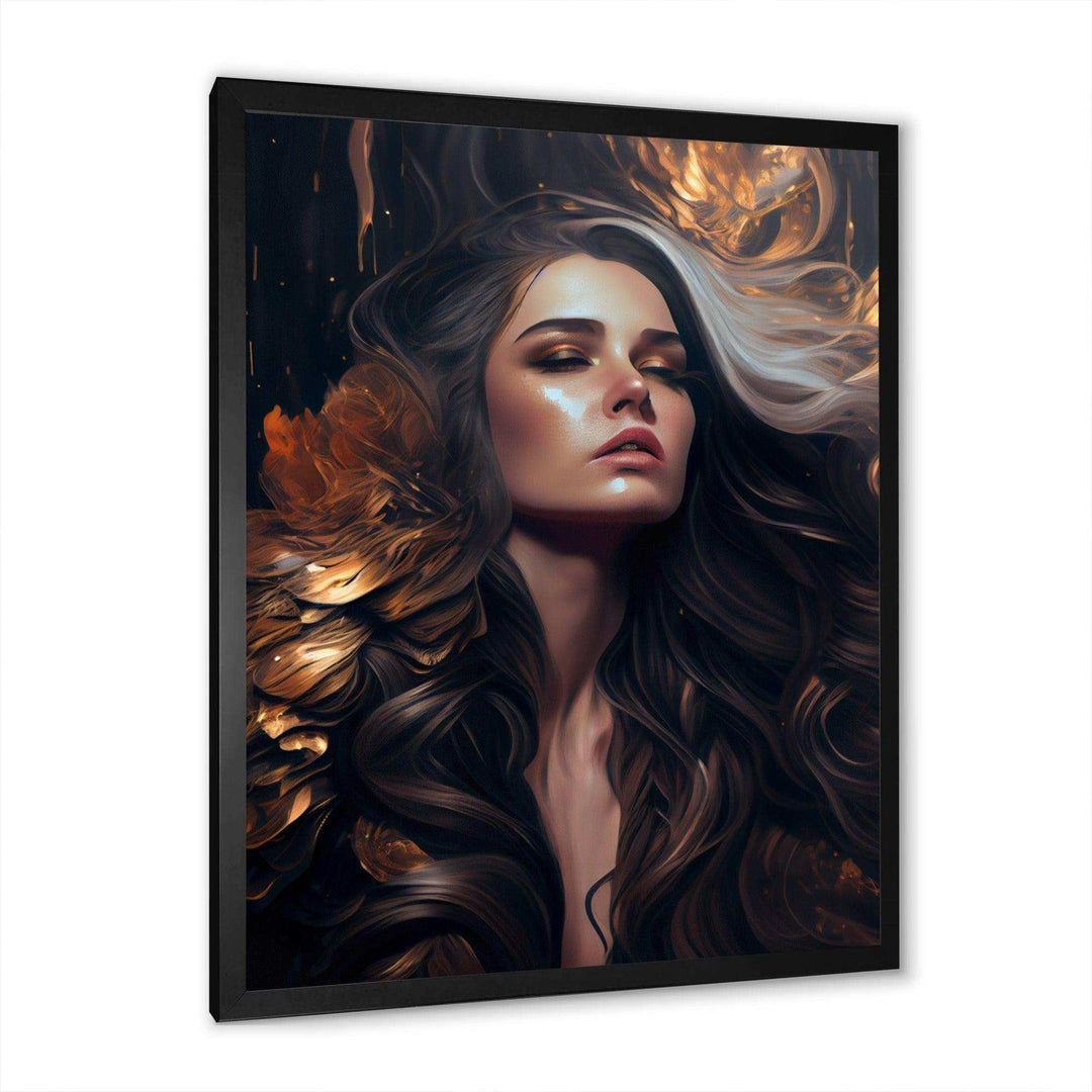 Gold And Black Sensual Woman IV