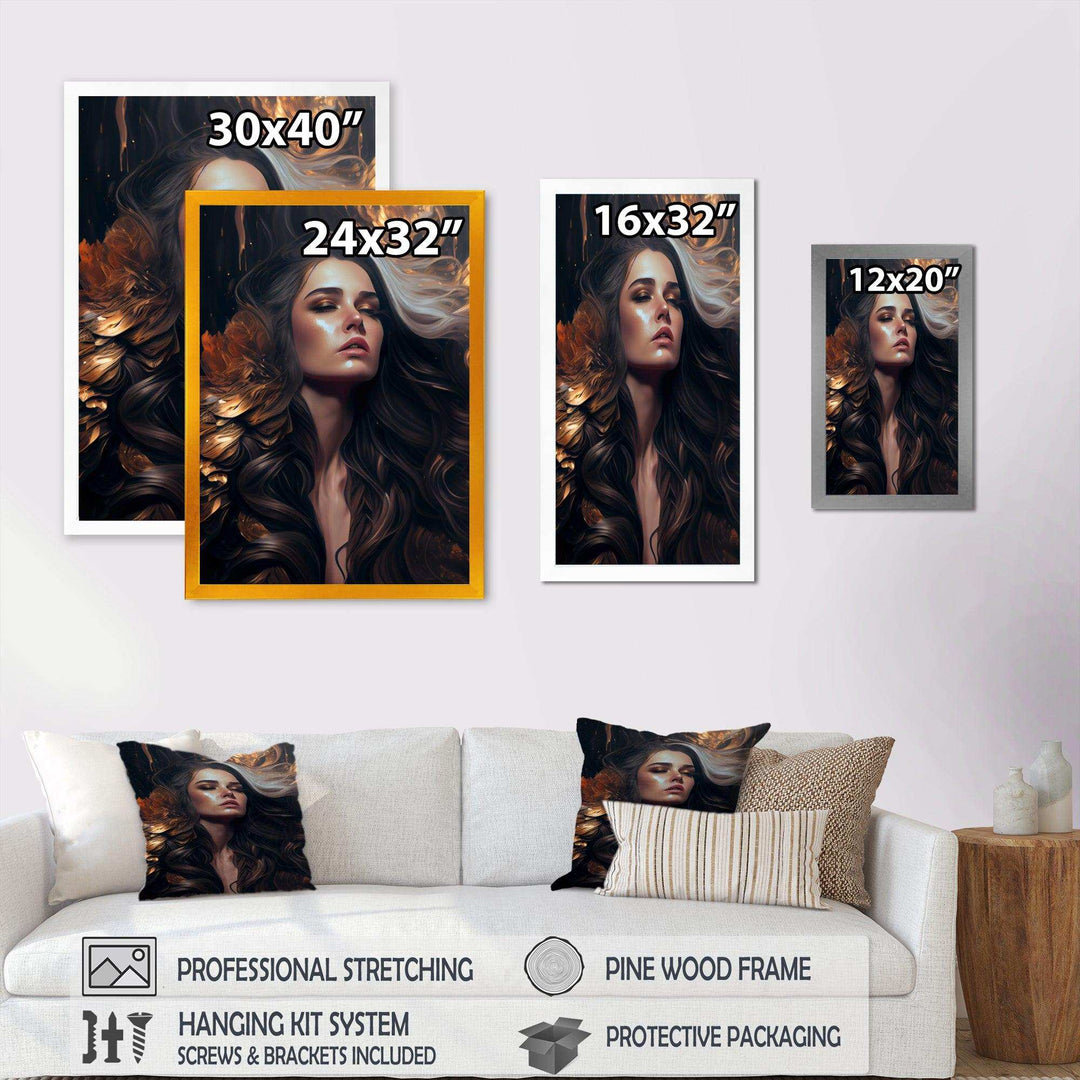 Gold And Black Sensual Woman IV