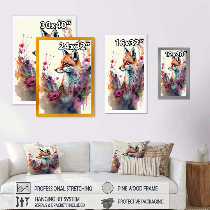 Cute Fox Floral Art II
