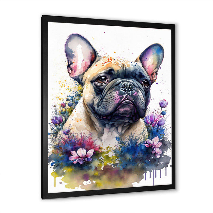 Cute Frenchie Floral Art I