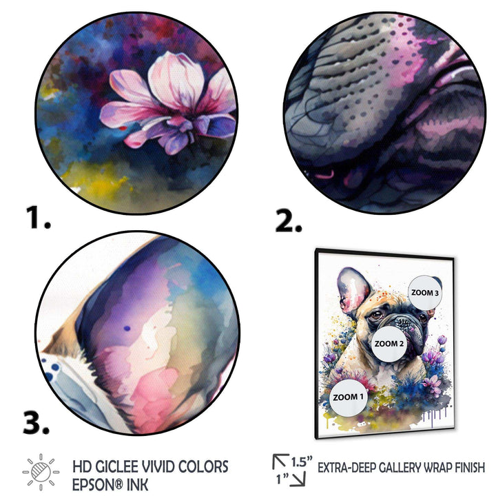 Cute Frenchie Floral Art I