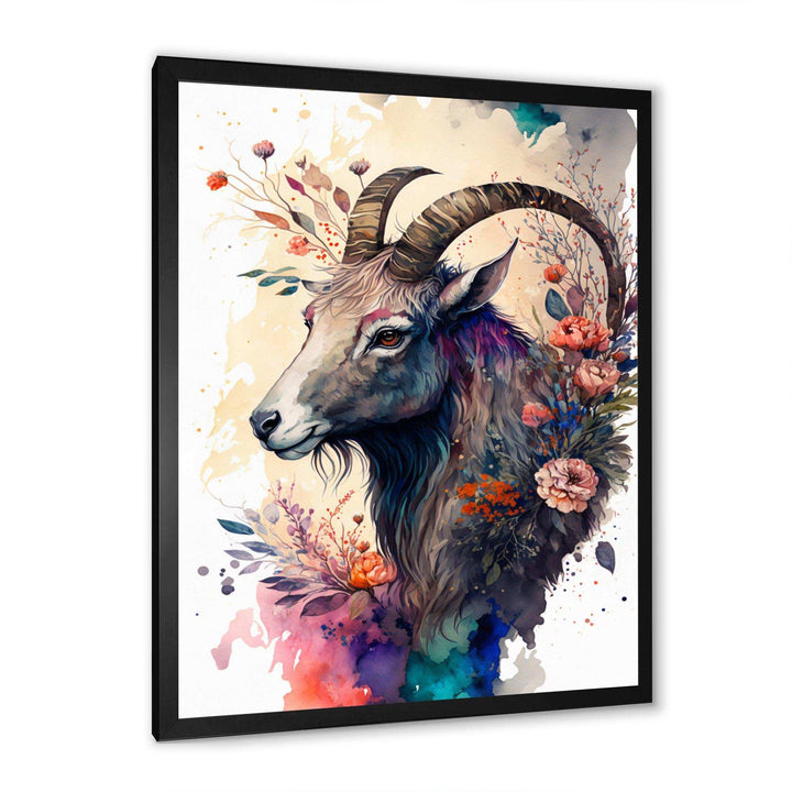 Cute Goat Floral Art II
