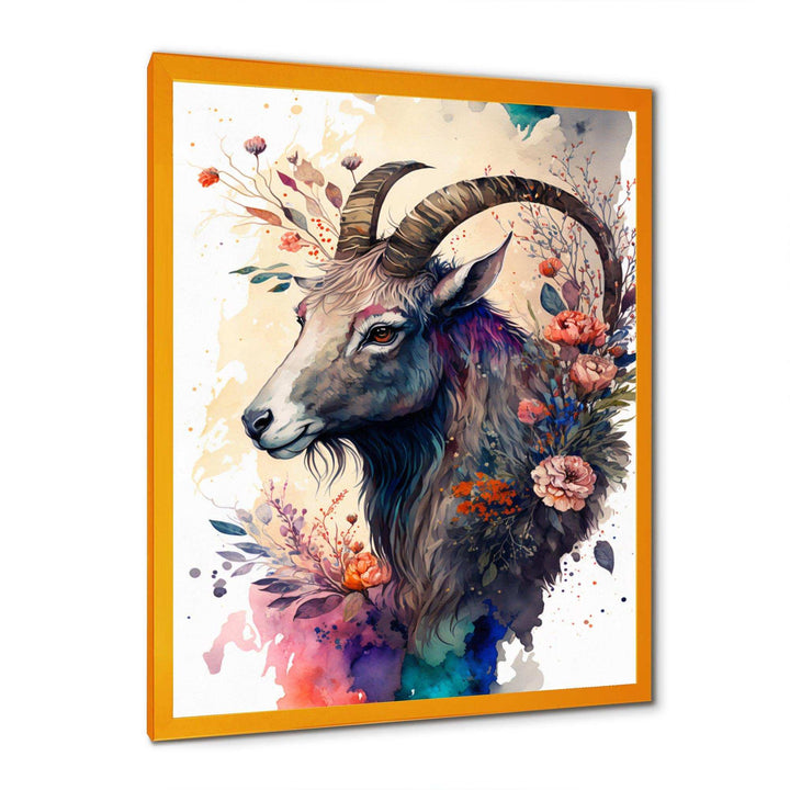 Cute Goat Floral Art II