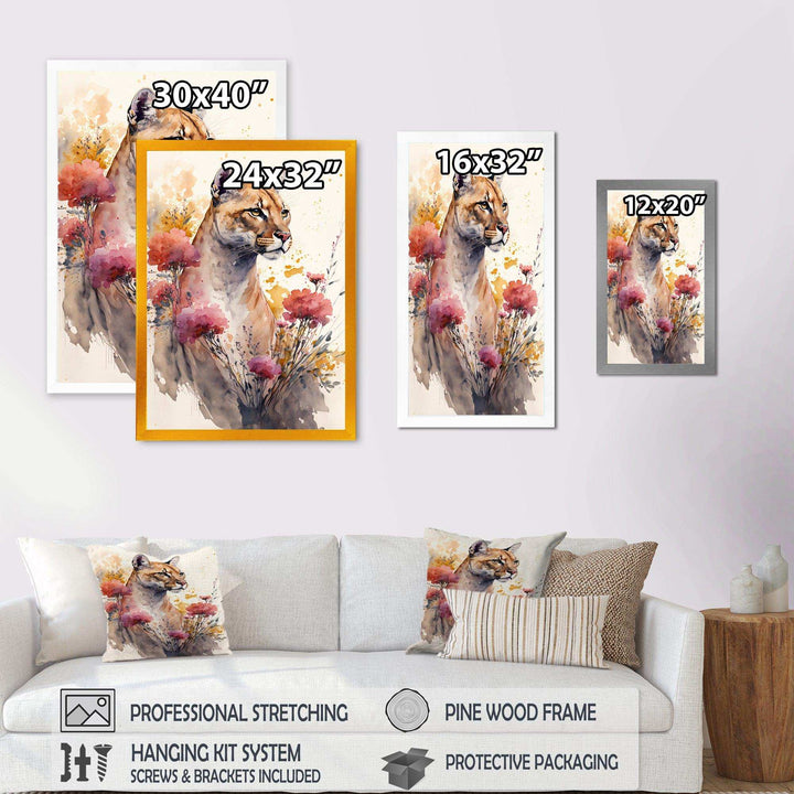 Cute Puma Floral Art III