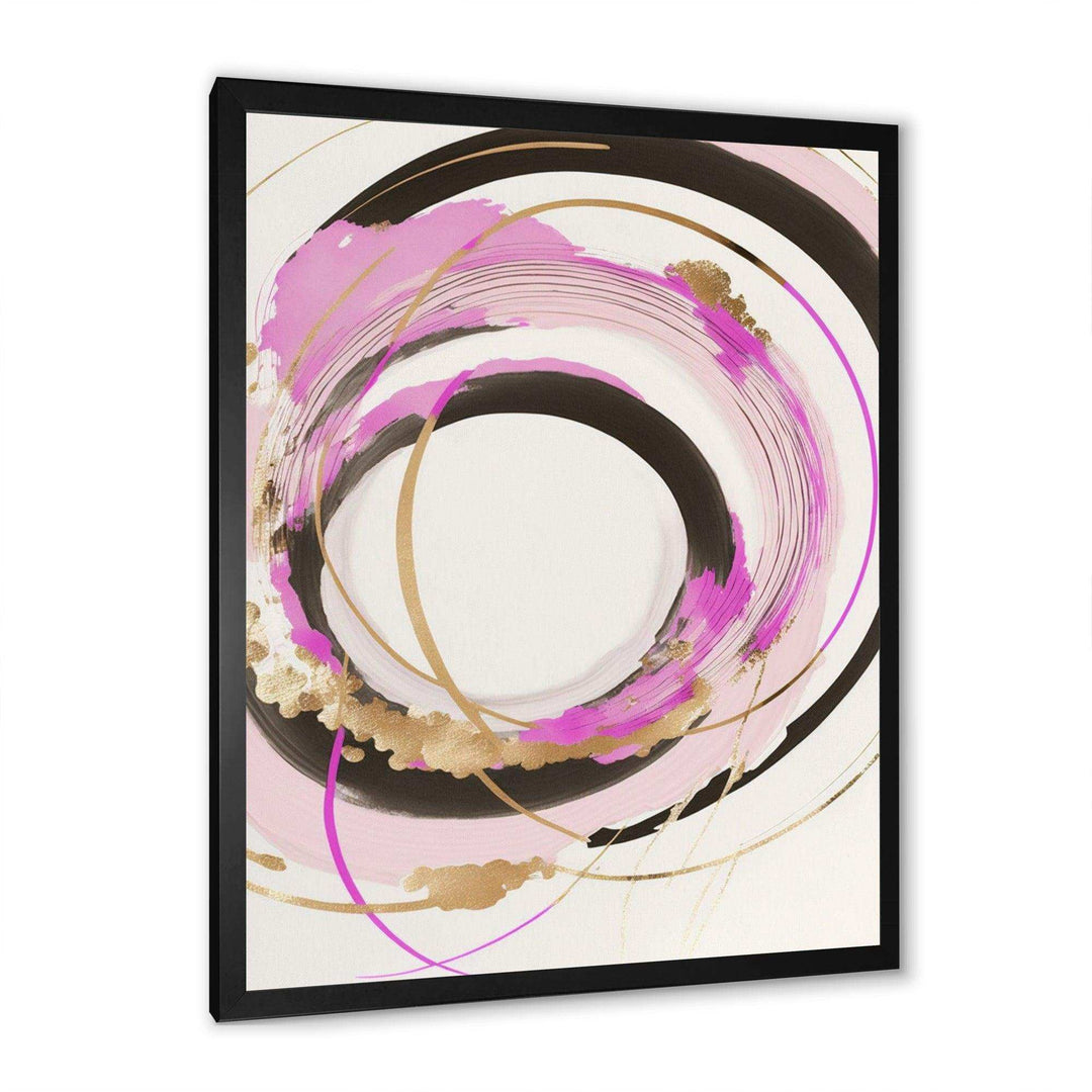 Pink And Gold Minimalist Art II - Modern Living Room Wall Decor