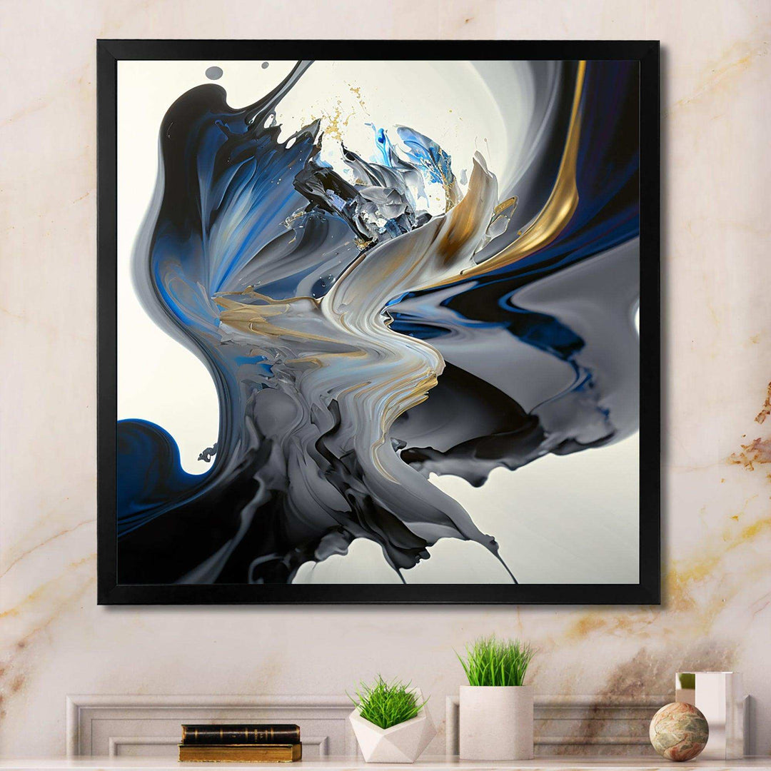 Bright Blue Smooth Abstract I - Modern Bedroom Wall Art