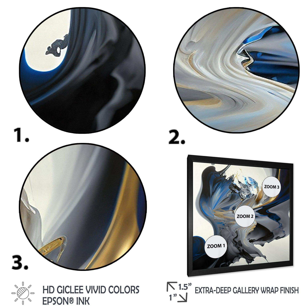 Bright Blue Smooth Abstract I - Modern Bedroom Wall Art