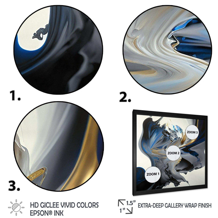 Bright Blue Smooth Abstract I - Modern Bedroom Wall Art