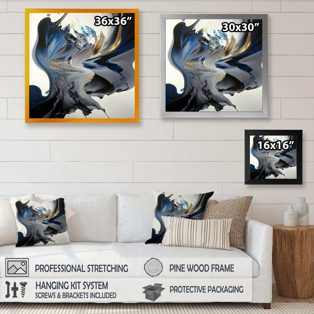Bright Blue Smooth Abstract I - Modern Bedroom Wall Art