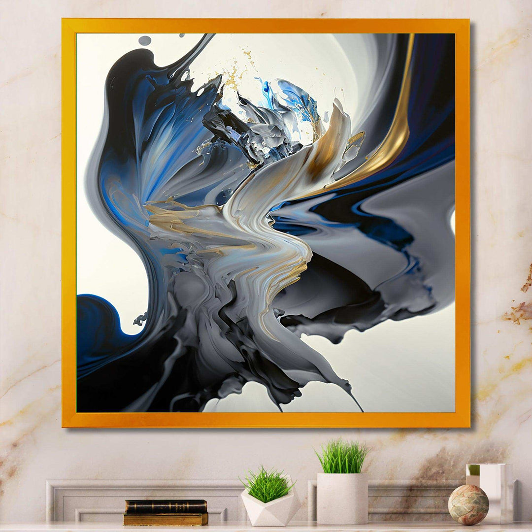Bright Blue Smooth Abstract I - Modern Bedroom Wall Art