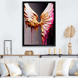 Pink,Gold And Black Angel Wings IV