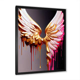 Pink,Gold And Black Angel Wings IV