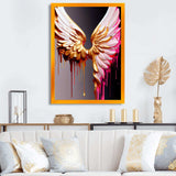 Pink,Gold And Black Angel Wings IV