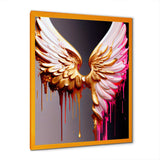 Pink,Gold And Black Angel Wings IV