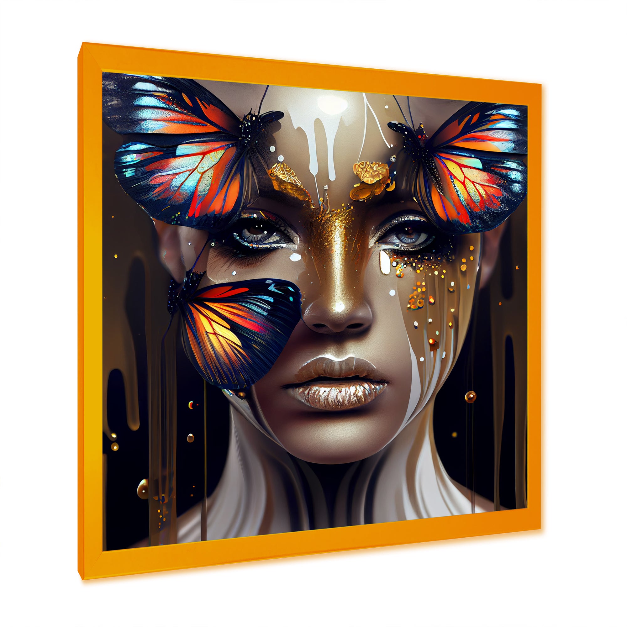 Sensual Woman With Colorful Butterfly VII