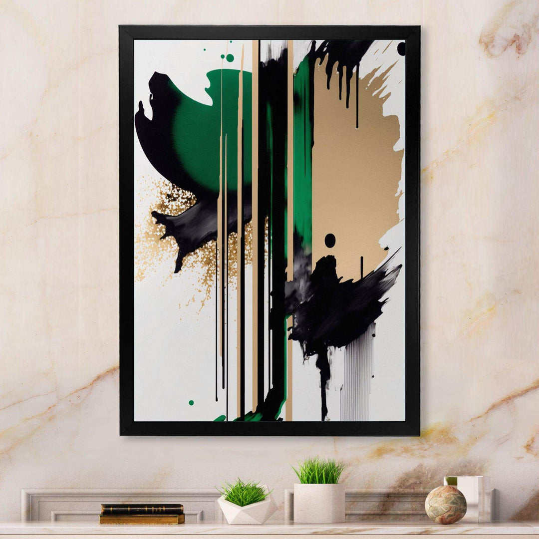 Green Minimalist Abstract  - Modern Wall Art Prints