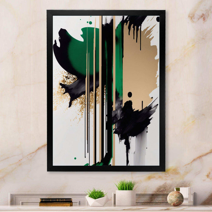 Green Minimalist Abstract  - Modern Wall Art Prints