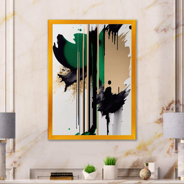 Green Minimalist Abstract  - Modern Wall Art Prints