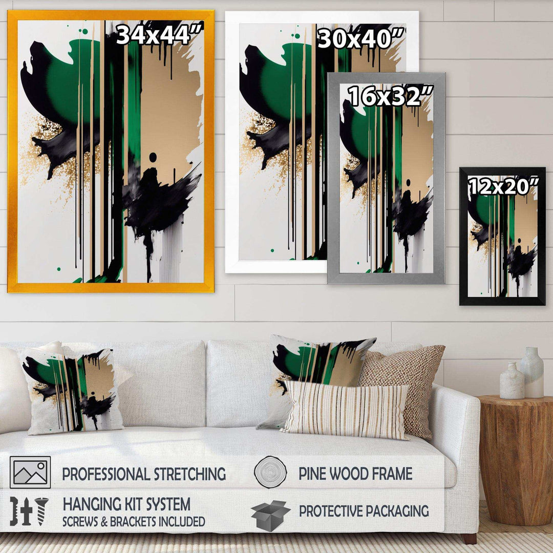 Green Minimalist Abstract  - Modern Wall Art Prints
