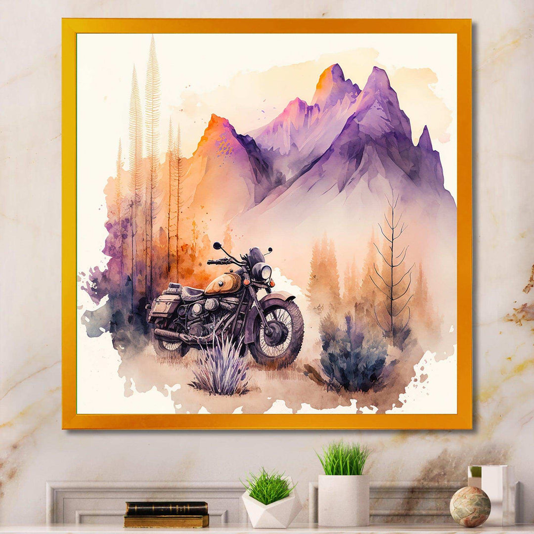 Motorcycle Parked In The Desert IV