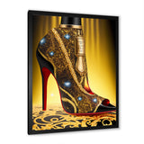 Black And Gold High Heel Shoe III