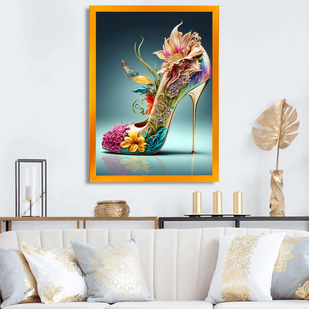 Blue Floral Hight Heels III