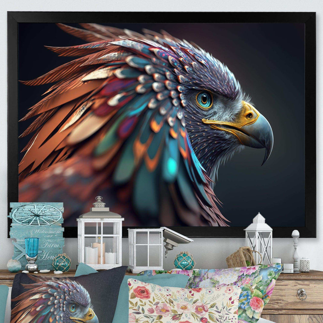 Macro Colorful Feather Eagle V